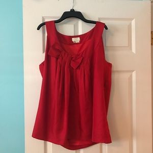 Kate spade XL red silk blouse